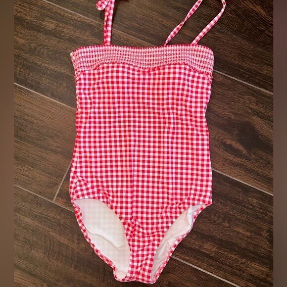 Lands end /Draper James Bandeau One Piece Swimsuit - Picture 3 of 9